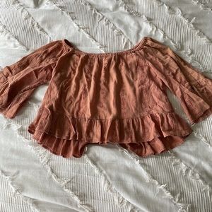 ZARA Off the shoulder ruffle top